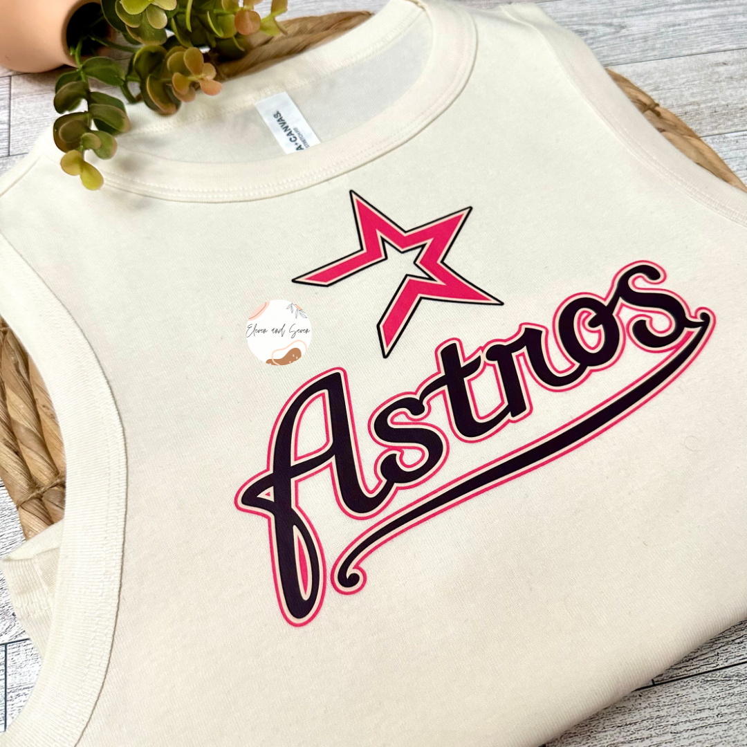 Pink Retro Astros Tank