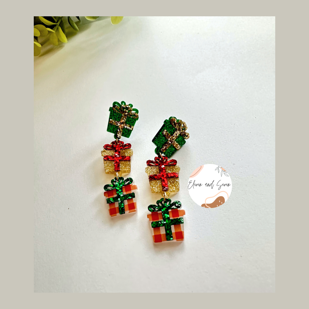 Giftbox Dangle Earrings