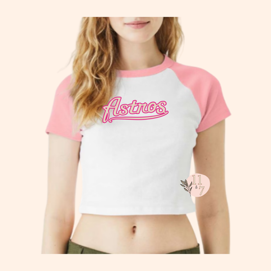 Pink Script Baby Tee #2