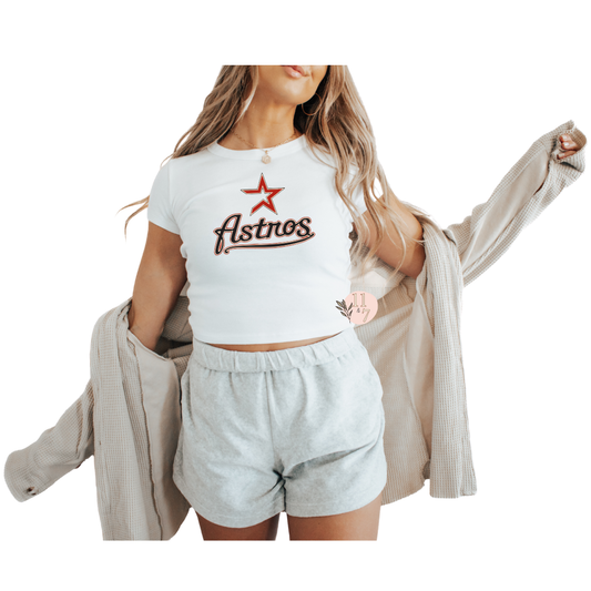 Retro Astros Baby Tee #1