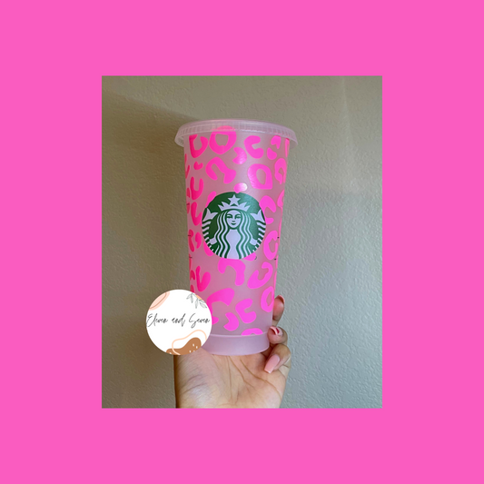 Simple Cheetah Starbucks Cup